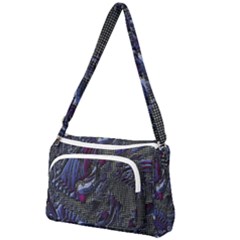 Braille Flow Front Pocket Crossbody Bag by MRNStudios