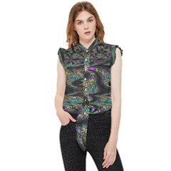 Abstract Art - Adjustable Angle Jagged 2 Frill Detail Shirt by EDDArt
