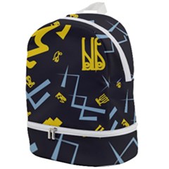 Abstract Pattern Geometric Backgrounds   Zip Bottom Backpack by Eskimos