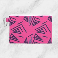 Abstract Pattern Geometric Backgrounds   Canvas Cosmetic Bag (large) by Eskimos