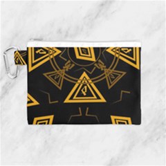Abstract Pattern Geometric Backgrounds   Canvas Cosmetic Bag (medium) by Eskimos