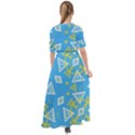 Abstract pattern geometric backgrounds   Waist Tie Boho Maxi Dress View2