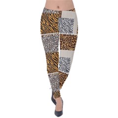 Animal Skin Pattern Velvet Leggings by Sparkle