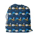 Dolphins Bees Pattern Drawstring Pouch (2XL) View2