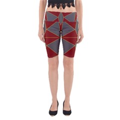 Abstract Pattern Geometric Backgrounds   Yoga Cropped Leggings by Eskimos