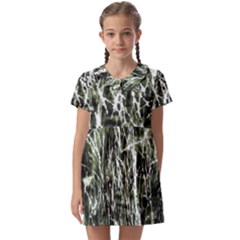 Abstract Light Games 6 Kids  Asymmetric Collar Dress by DimitriosArt