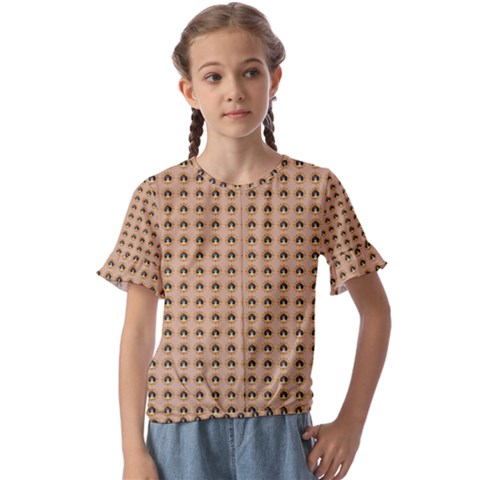 Olimedbege Kids  Cuff Sleeve Scrunch Bottom Tee by violetheavensky