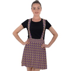 Olimedpurp Velvet Suspender Skater Skirt by violetheavensky