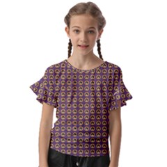 Olimedpurp Kids  Cut Out Flutter Sleeves by violetheavensky
