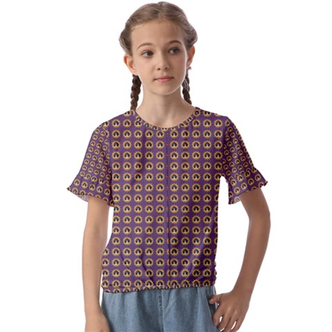Olimedpurp Kids  Cuff Sleeve Scrunch Bottom Tee by violetheavensky