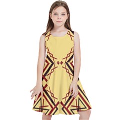 Abstract Pattern Geometric Backgrounds   Kids  Skater Dress by Eskimos