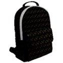 Fern Pattern 2 Black Flap Pocket Backpack (Large) View2