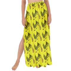 Fern Pattern 2 Yellow Maxi Chiffon Tie-up Sarong by violetheavensky