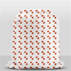 Kawaii Pumpkin Patt White Drawstring Bag (small) by violetheavensky