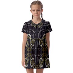 Abstract Pattern Geometric Backgrounds   Kids  Asymmetric Collar Dress by Eskimos