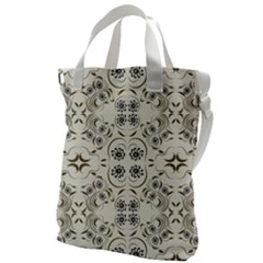 Folk Flowers Print Floral Pattern Ethnic Art Canvas Messenger Bag by Eskimos