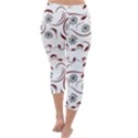 Folk flowers print Floral pattern Ethnic art Capri Winter Leggings  View4