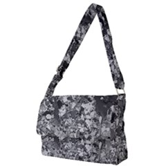 Black And White Debris Texture Print Full Print Messenger Bag (l) by dflcprintsclothing