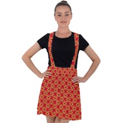 Funhouse Of Mirrors Velvet Suspender Skater Skirt by Sparkle