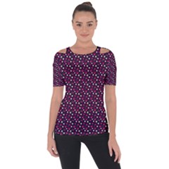 Garden Wall Shoulder Cut Out Short Sleeve Top by Sparkle