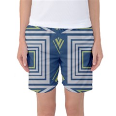 Abstract Pattern Geometric Backgrounds   Women s Basketball Shorts by Eskimos