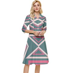 Abstract Pattern Geometric Backgrounds   Classy Knee Length Dress by Eskimos