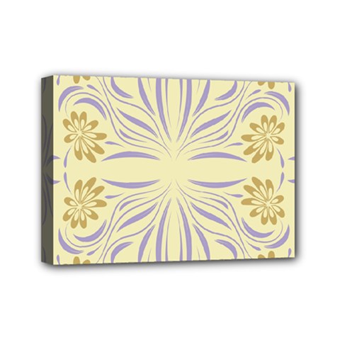 Folk Flowers Print Floral Pattern Ethnic Art Mini Canvas 7  X 5  (stretched) by Eskimos