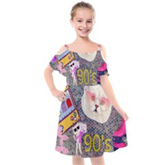 62341d1e09296173fa754e4d 62341d1e09296173fa754e4d-1 Kids  Cut Out Shoulders Chiffon Dress by jellybeansanddinosaurs