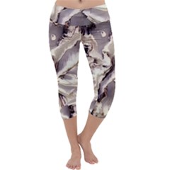 Abstract Wannabe Two Capri Yoga Leggings by MRNStudios