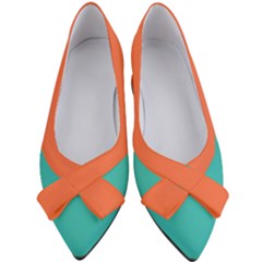 Women s Bow Heels In Cascade & Coral Rose by HWDesign