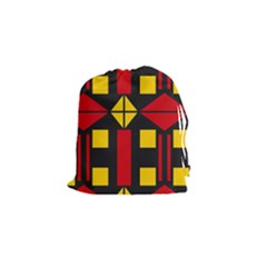 Abstract Pattern Geometric Backgrounds   Drawstring Pouch (small) by Eskimos
