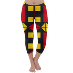 Abstract Pattern Geometric Backgrounds   Capri Winter Leggings  by Eskimos