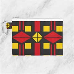 Abstract Pattern Geometric Backgrounds   Canvas Cosmetic Bag (medium) by Eskimos