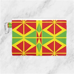 Abstract Pattern Geometric Backgrounds   Canvas Cosmetic Bag (large) by Eskimos