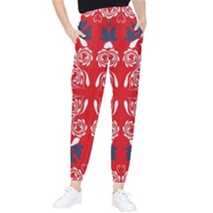 Floral Folk Damask Pattern Fantasy Flowers  Tapered Pants by Eskimos