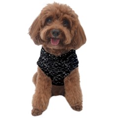 Pixel Grid Dark Black And White Pattern Dog Sweater by dflcprintsclothing