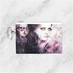 Sakura Girl Canvas Cosmetic Bag (small) by MRNStudios