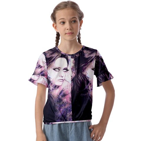 Sakura Girl Kids  Cuff Sleeve Scrunch Bottom Tee by MRNStudios