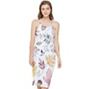 Flowers Pattern Bodycon Cross Back Summer Dress View1
