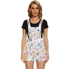 Flowers Pattern Short Overalls by Sparkle