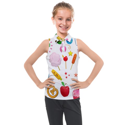 Summer-fair-food-goldfish Copy Copy Kids  Sleeveless Polo Tee by Nexatart