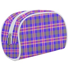 Tartan Purple Make Up Case (large) by tartantotartanspink2