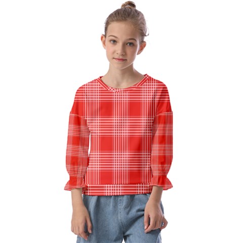 193 B Kids  Cuff Sleeve Top by tartantotartansallreddesigns