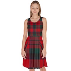 Macduff Modern Tartan Knee Length Skater Dress With Pockets by tartantotartansallreddesigns