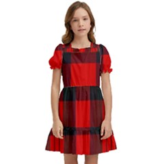Macduff Modern Tartan 2 Kids  Puff Sleeved Dress by tartantotartansallreddesigns