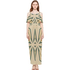 Abstract Pattern Geometric Backgrounds   Draped Sleeveless Chiffon Jumpsuit by Eskimos