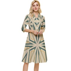 Abstract Pattern Geometric Backgrounds   Classy Knee Length Dress by Eskimos