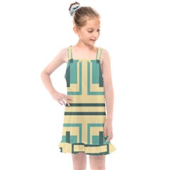 Abstract Pattern Geometric Backgrounds   Kids  Overall Dress by Eskimos