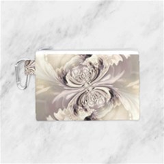 Fractal Feathers Canvas Cosmetic Bag (small) by MRNStudios