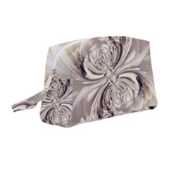 Fractal Feathers Wristlet Pouch Bag (medium) by MRNStudios